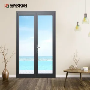 Hinged Door Hurricane Proof Windows And Doors  Aluminium Casement Doors For Kitchen Bathroom