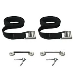 Cooler Tie Down Strap Kit with Stainless Footman/Deck Loops COLOR OPTIONS  | CSSS