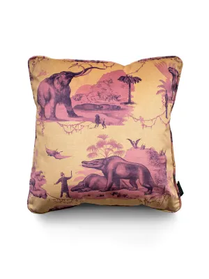 Extinctopia 'Rhubarb and Custard' Velvet Cushion