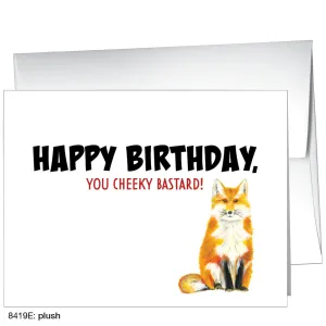 Plush Fox, Greeting Card (8419E)