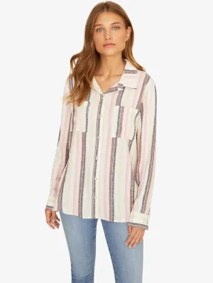 Sanctuary - Favorite Boyfriend Shirt Sunset Stripe