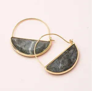 Scout Stone Prism Hoop Earring - Labradorite & Gold